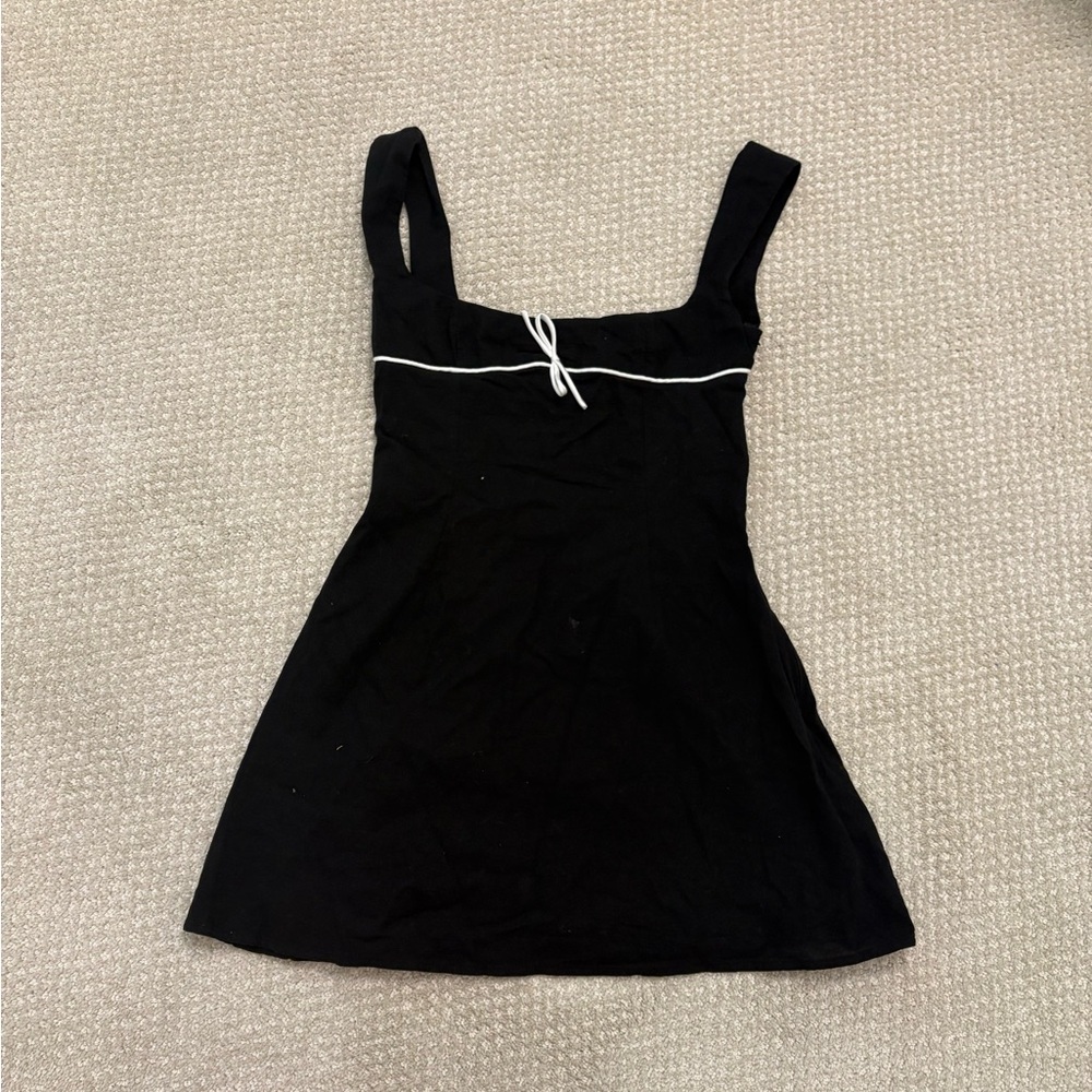 Black Dress with White Trim
